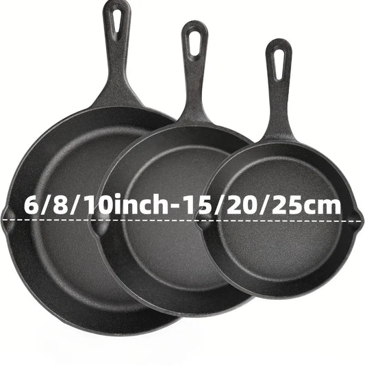 Heavy-Duty Cast Iron Skillet Set