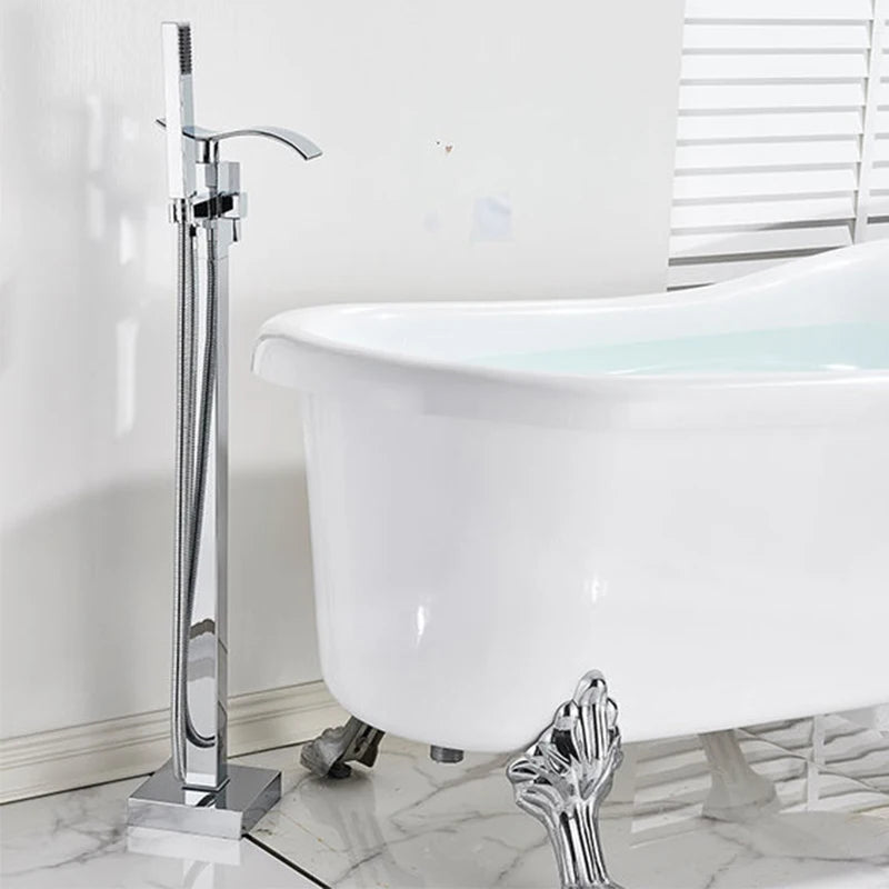 Floor Bathtub Faucet with Hand Shower