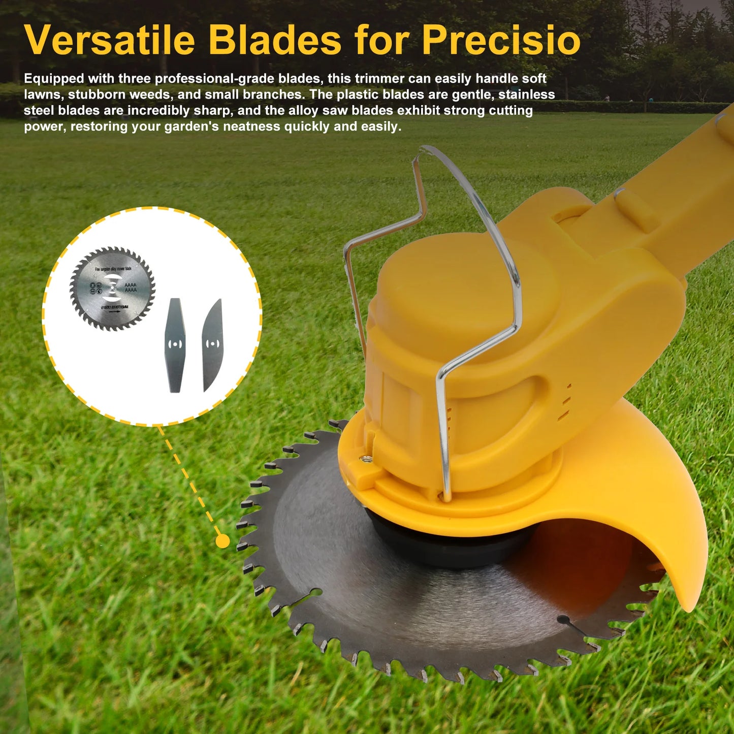 Cordless Grass Trimmer Electric Lightweight with Lithium-ion Batteries