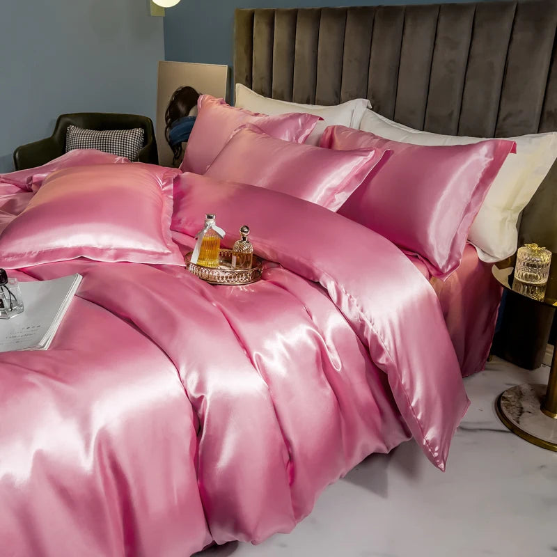 Solid Silk Bedding Set