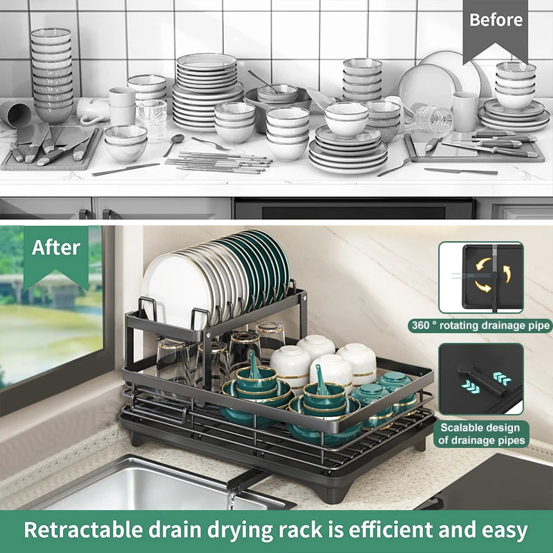 Kitchen Counter Dish Drying Rack