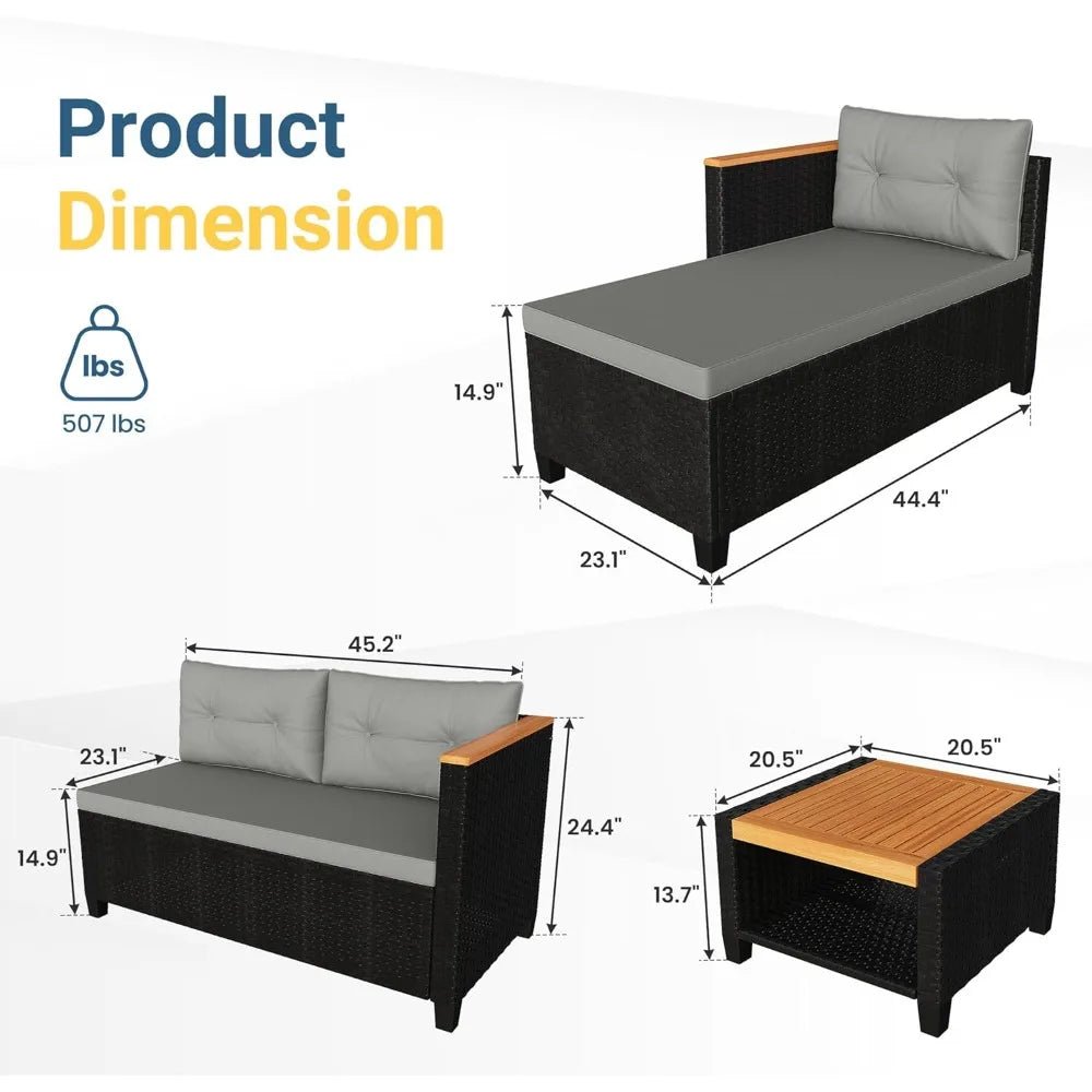 All-Weather Wisteria Lane 3-Piece Patio Furniture Set