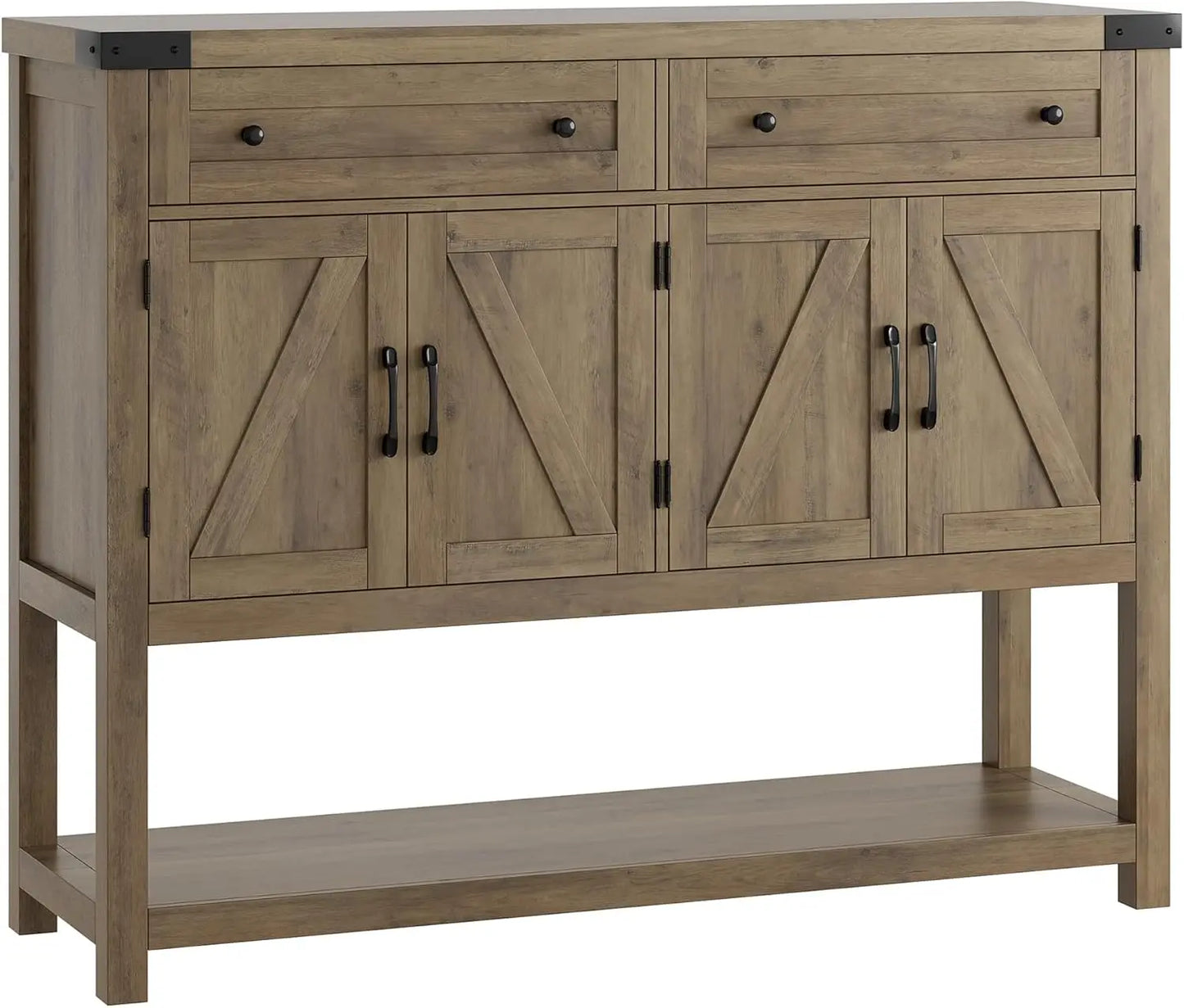 Modern Farmhouse Buffet Sideboard Cabinet with Console Table