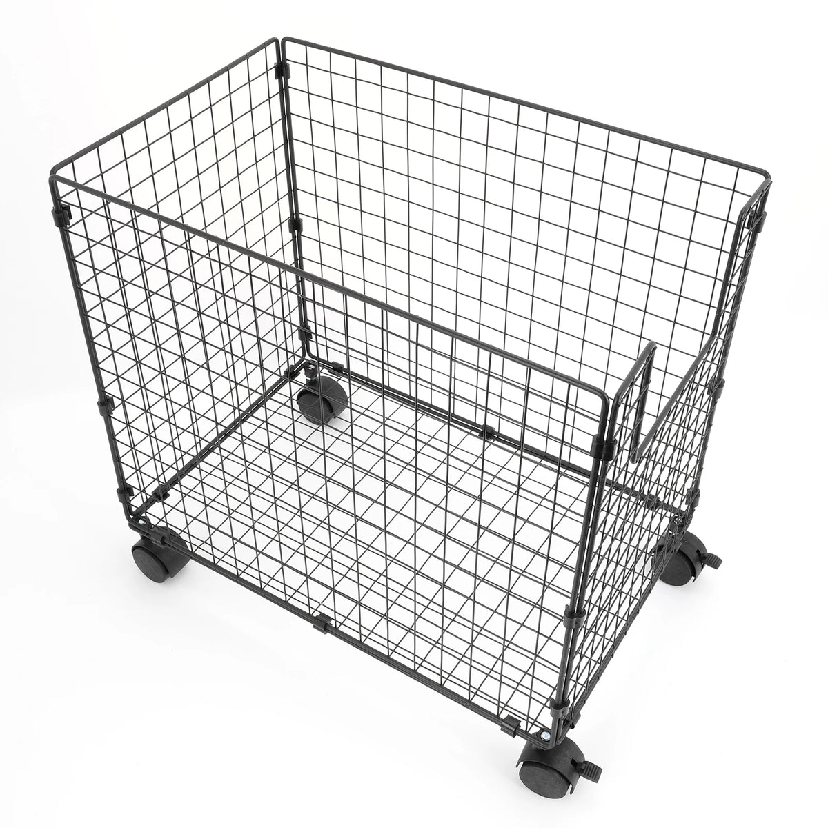 Laundry Basket Hamper with Wire Storage Utility Trolley