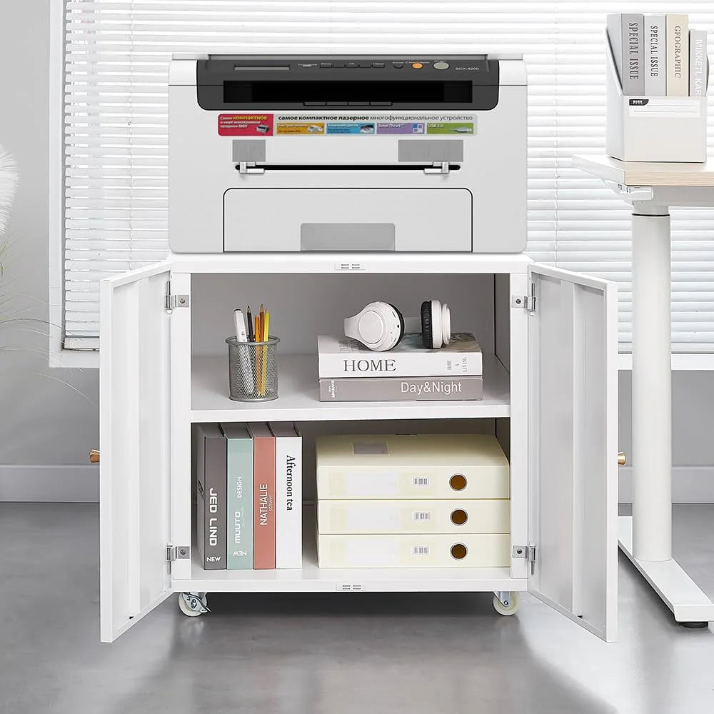 Steel File Cabinet with Double-Door and Adjustable Shelf