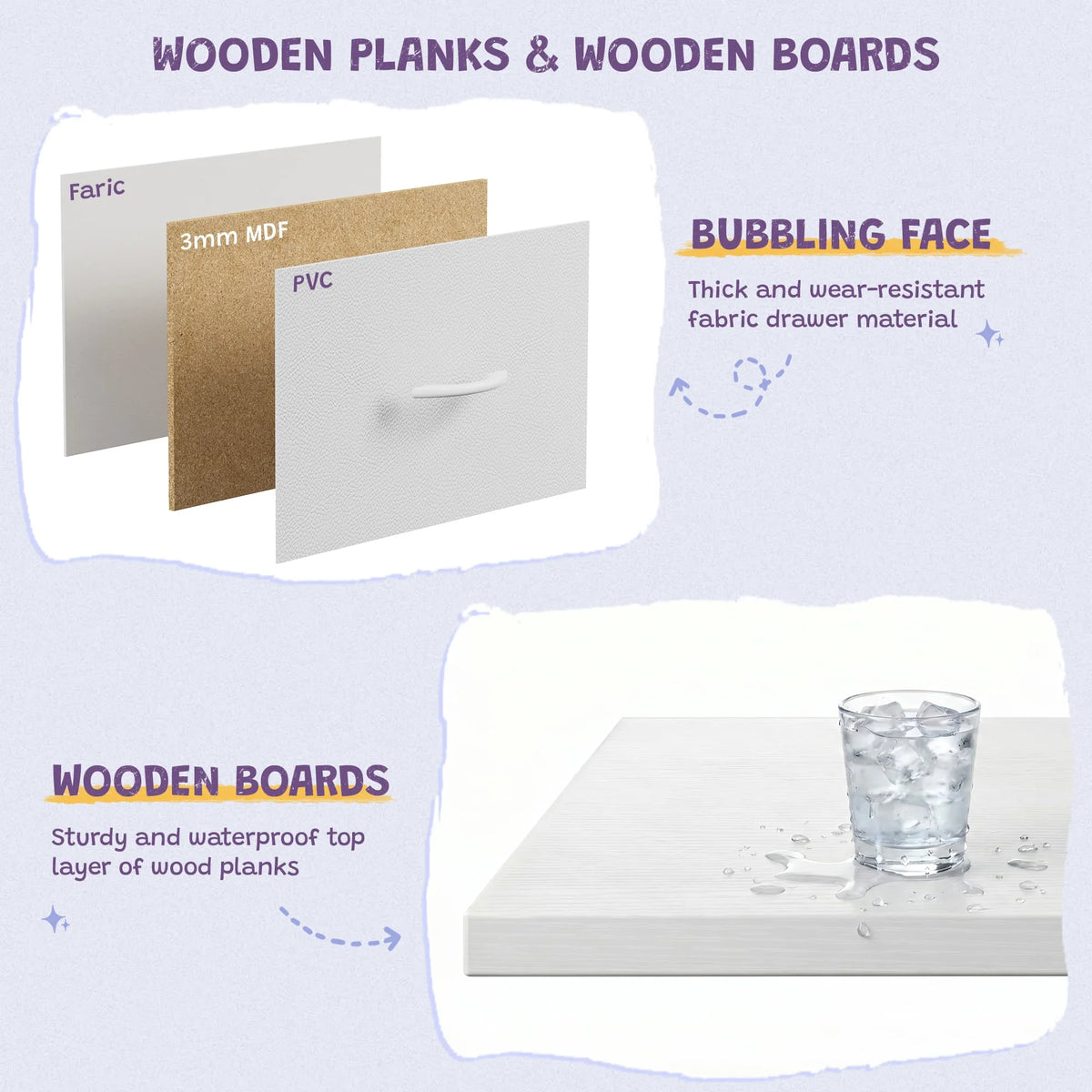 Wood Top & Metal Frame Dresser