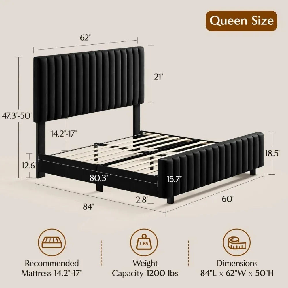 Upholstered Platform Bed Frame