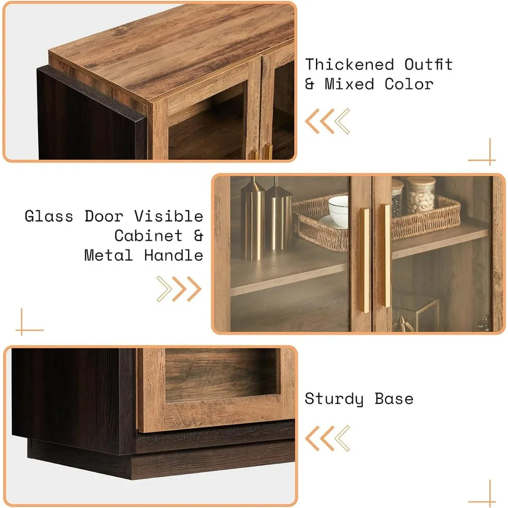 Mixed Color Accent Cabinet with LED Lights