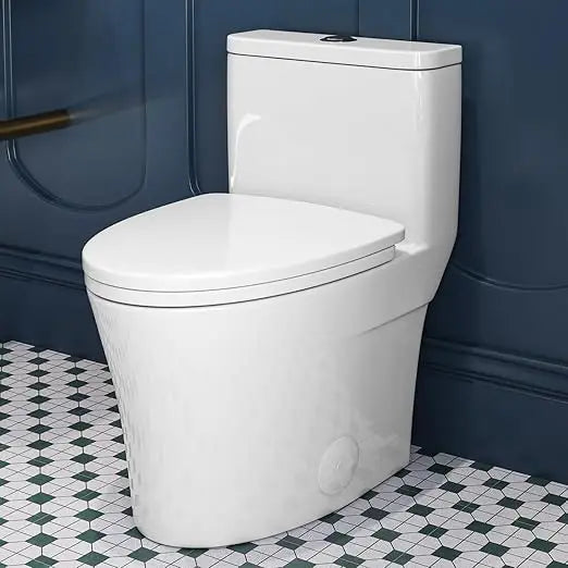 Elongated One Piece Toilet for Small Bathroom
