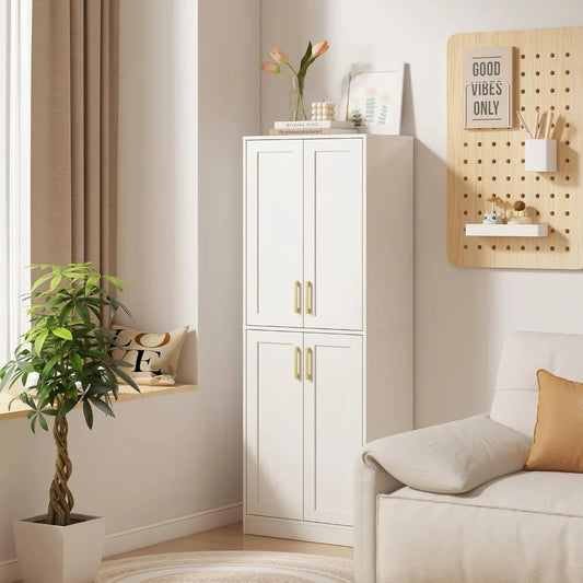 Tall Storage Cabinet with Doors & Shelves