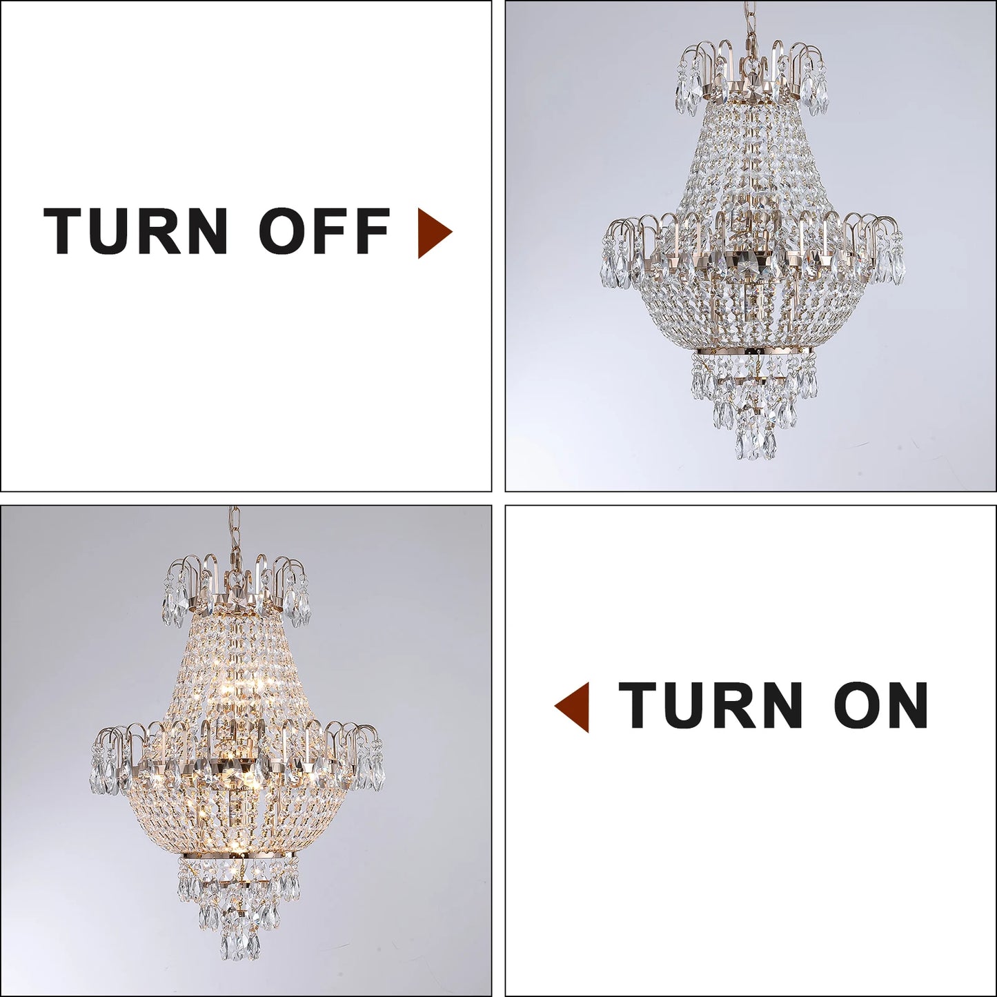 Luxury Gold Crystal Chandelier