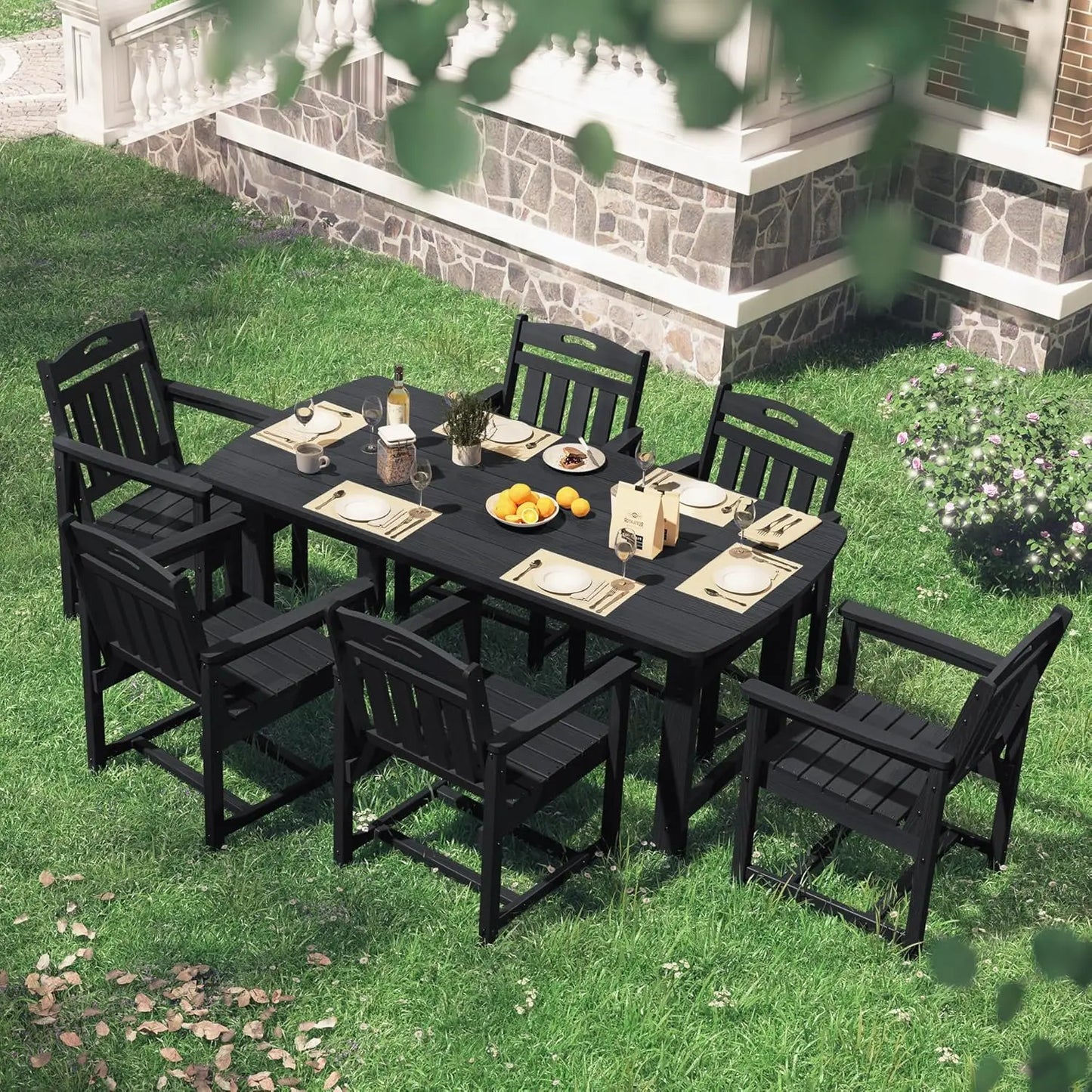 Patio Table and Chairs Set with All-Weather Table