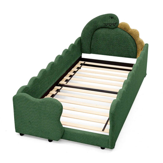 Cute Dinosaur-Shaped Bed with Safety Guardraild