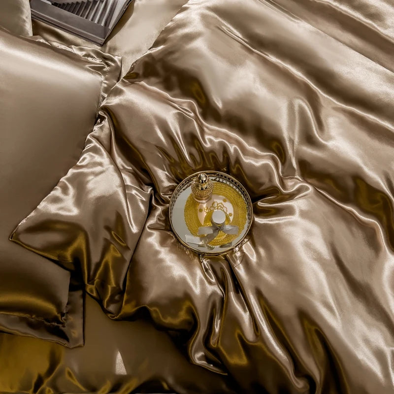 Solid Silk Bedding Set