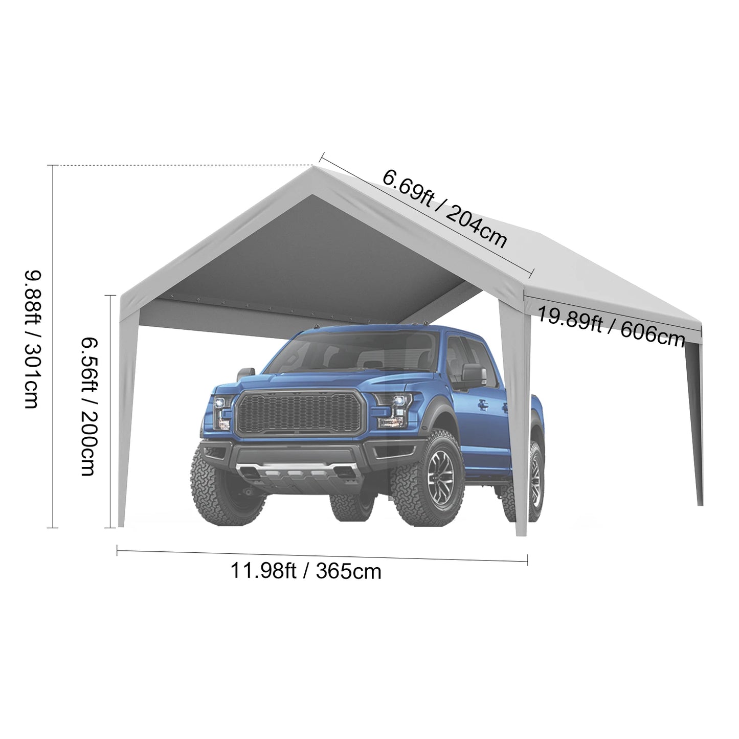 Heavy-Duty Carport Replacement Canopy Cover