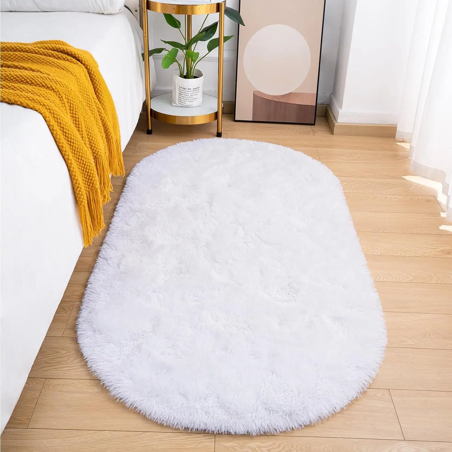 Oval Fluffy Ultra Soft Area Nursery Mats