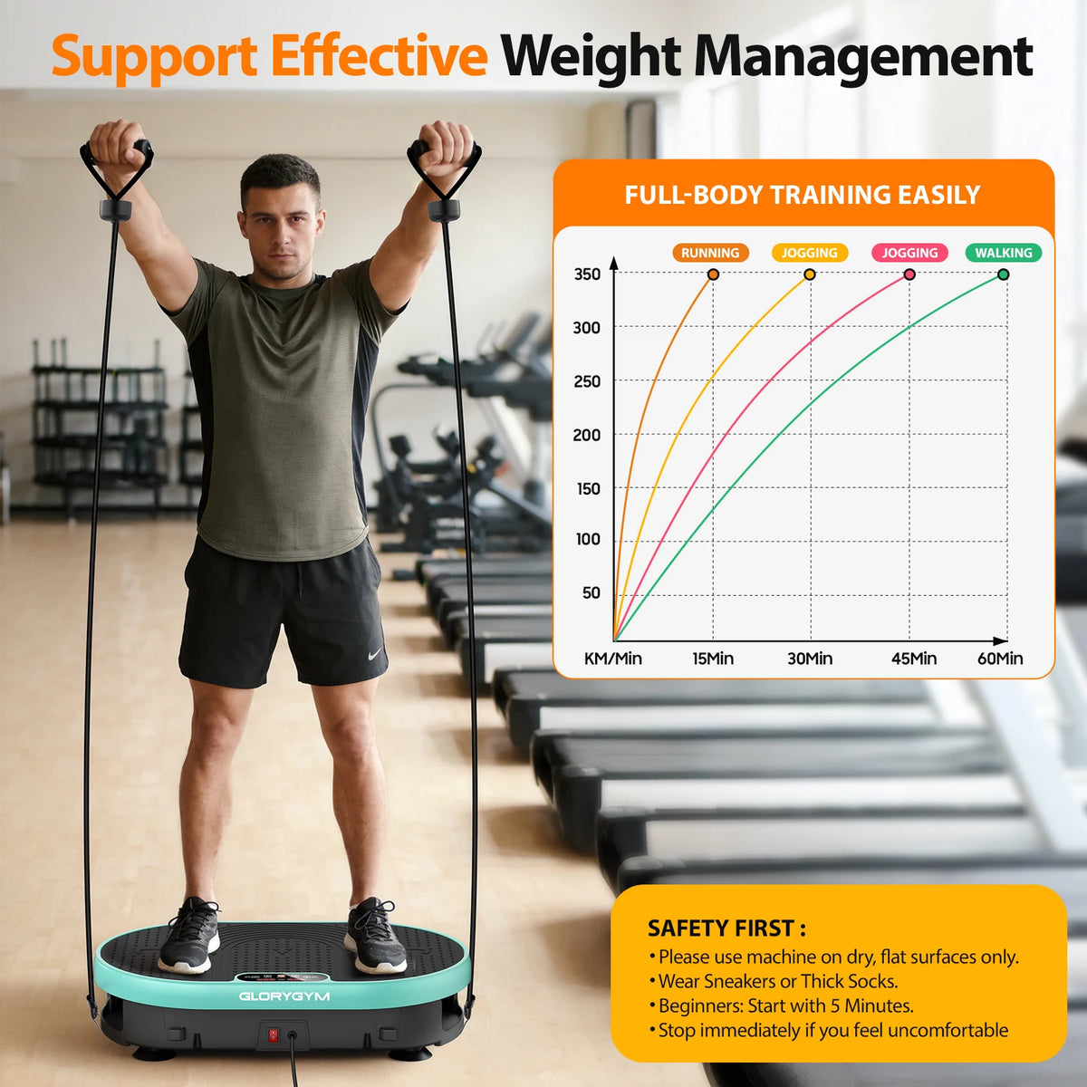 LED Display Vibration Plate Exercise Machine