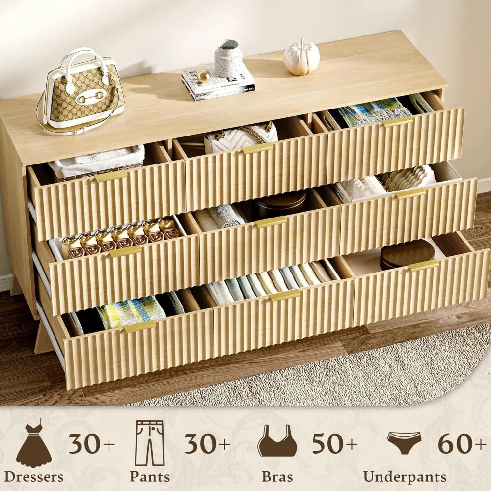 Fluted Dresser for Bedroom