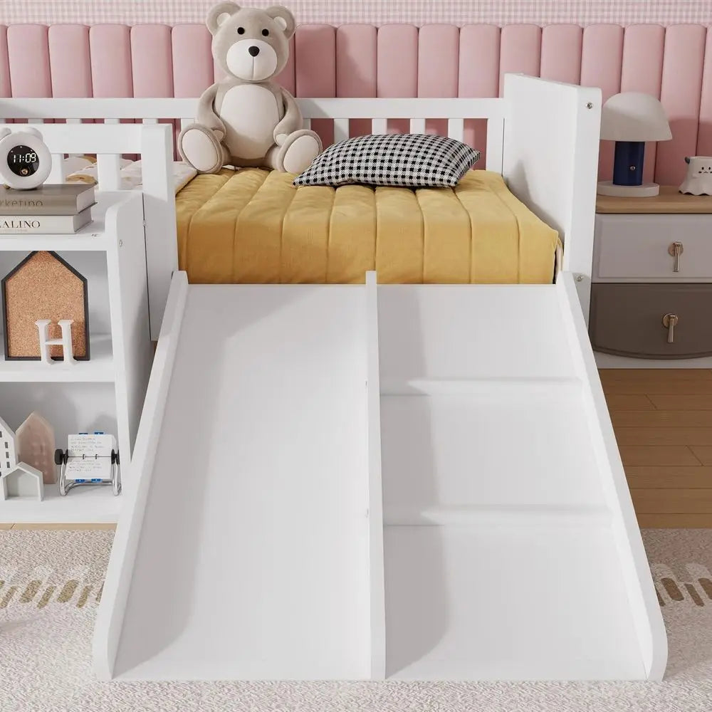 Low Loft Bed with Slide