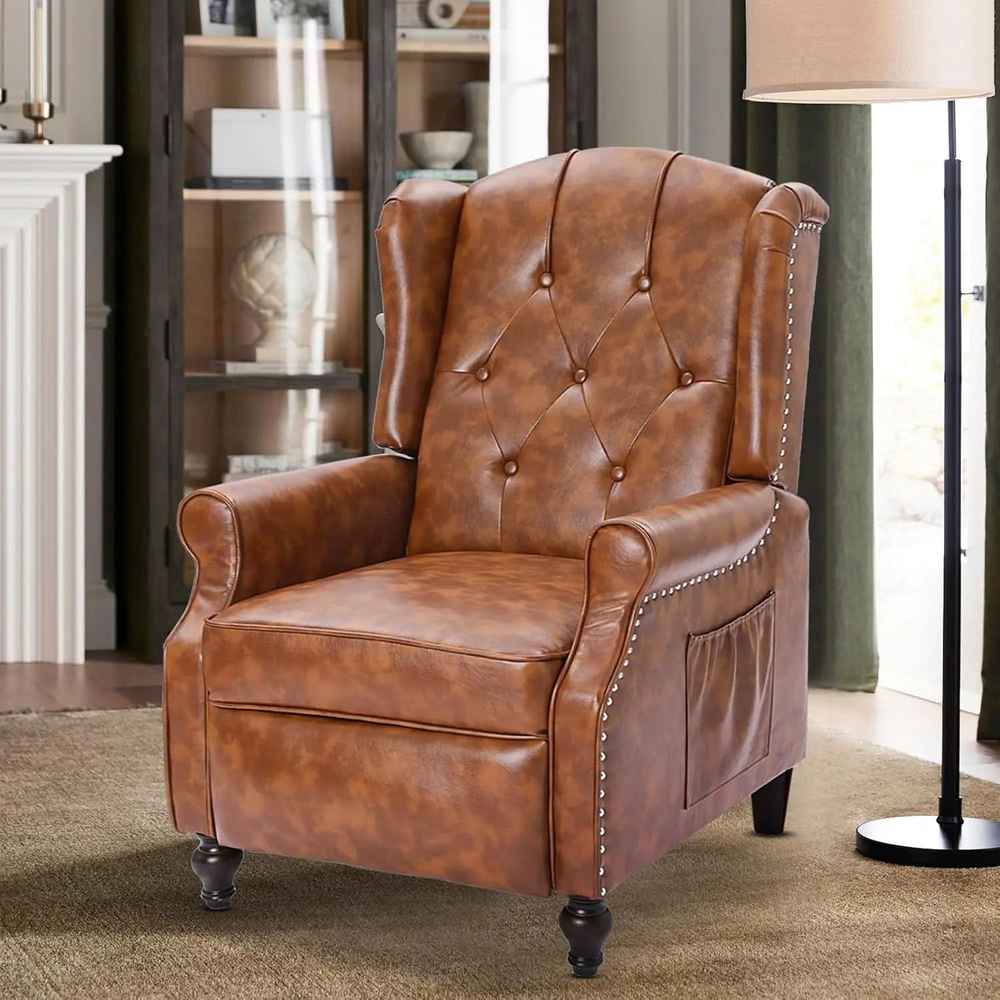 Massage Heat Wingback Recliner