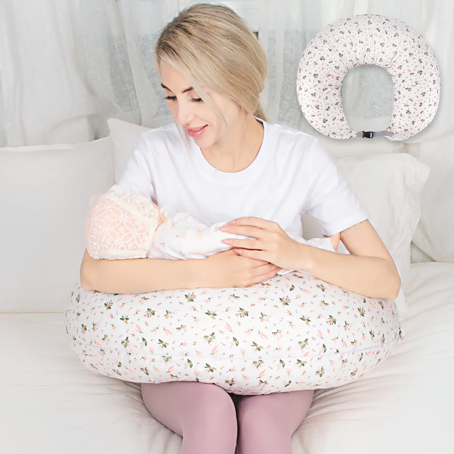 Mom and Baby Adjustable Nursing Pillow for Breastfeeding