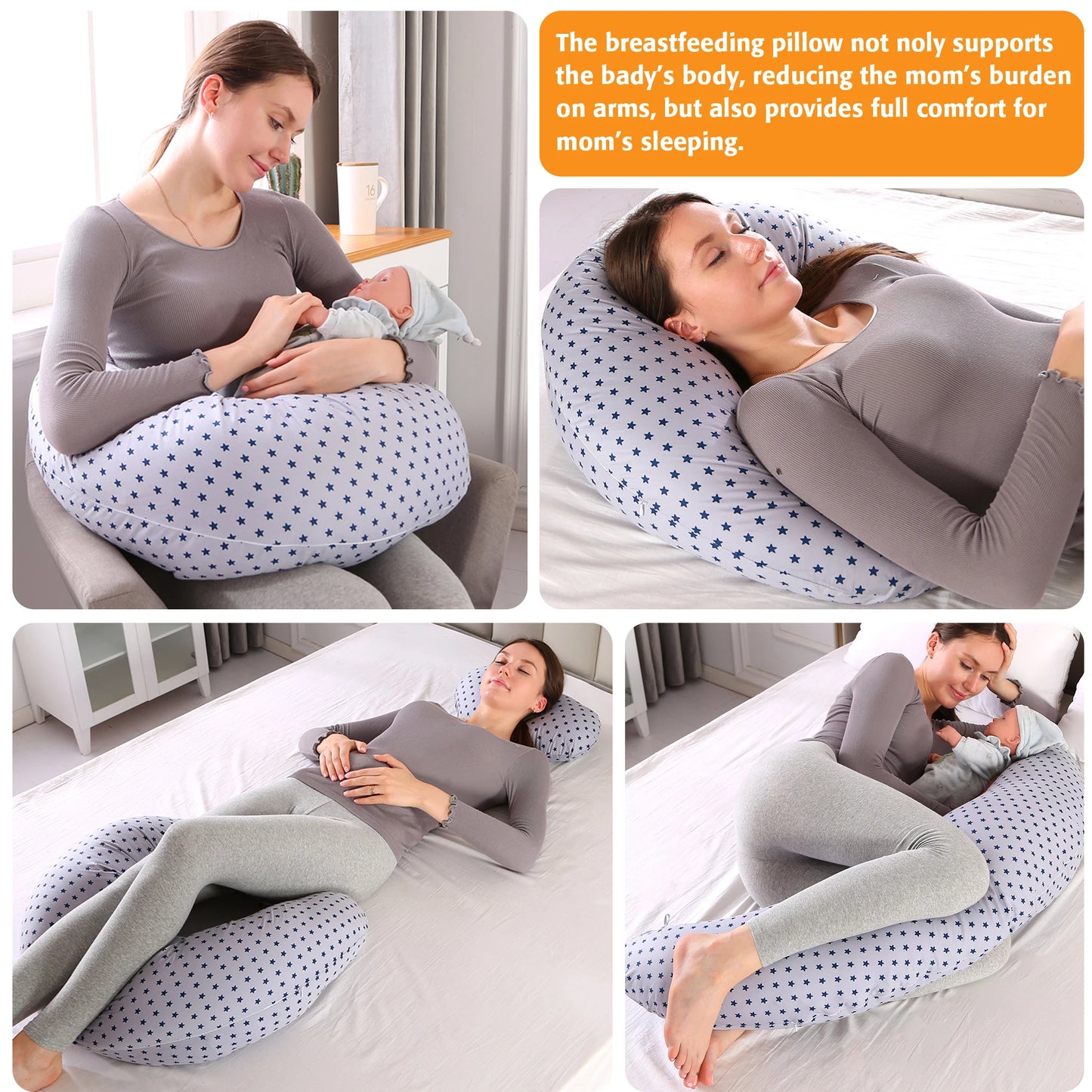 Mom and Baby Adjustable Nursing Pillow for Breastfeeding