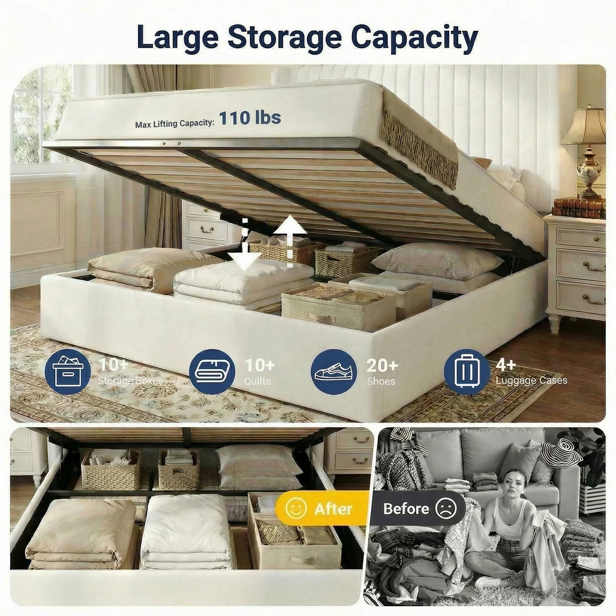 Lift Up Storage Bed Frame