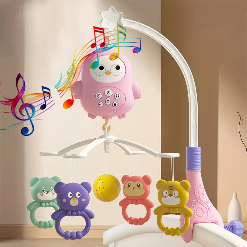 Musical Crib Mobile for Baby with Soft Night Light & Multi-Soothing Modes