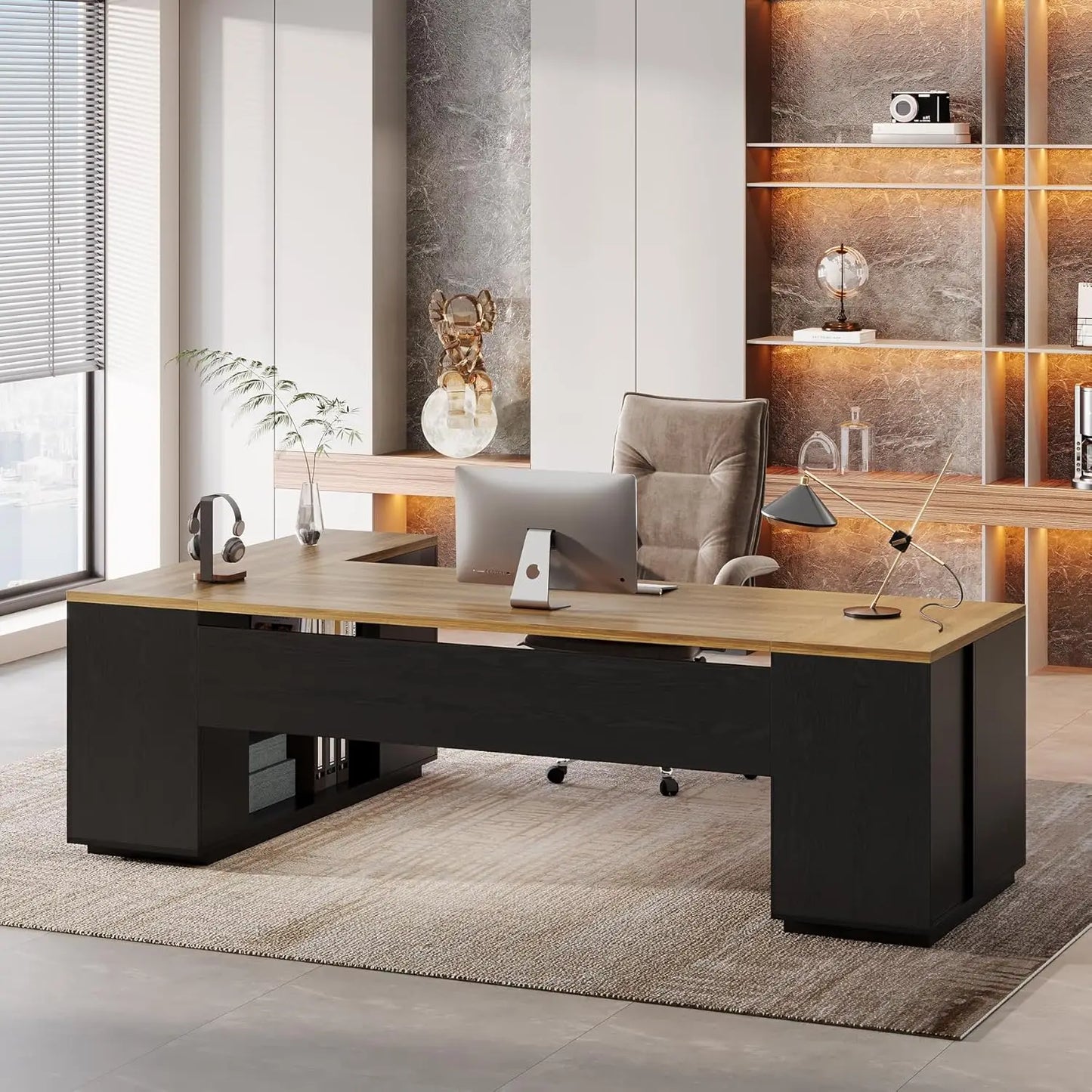 L-Shaped Executive Desk