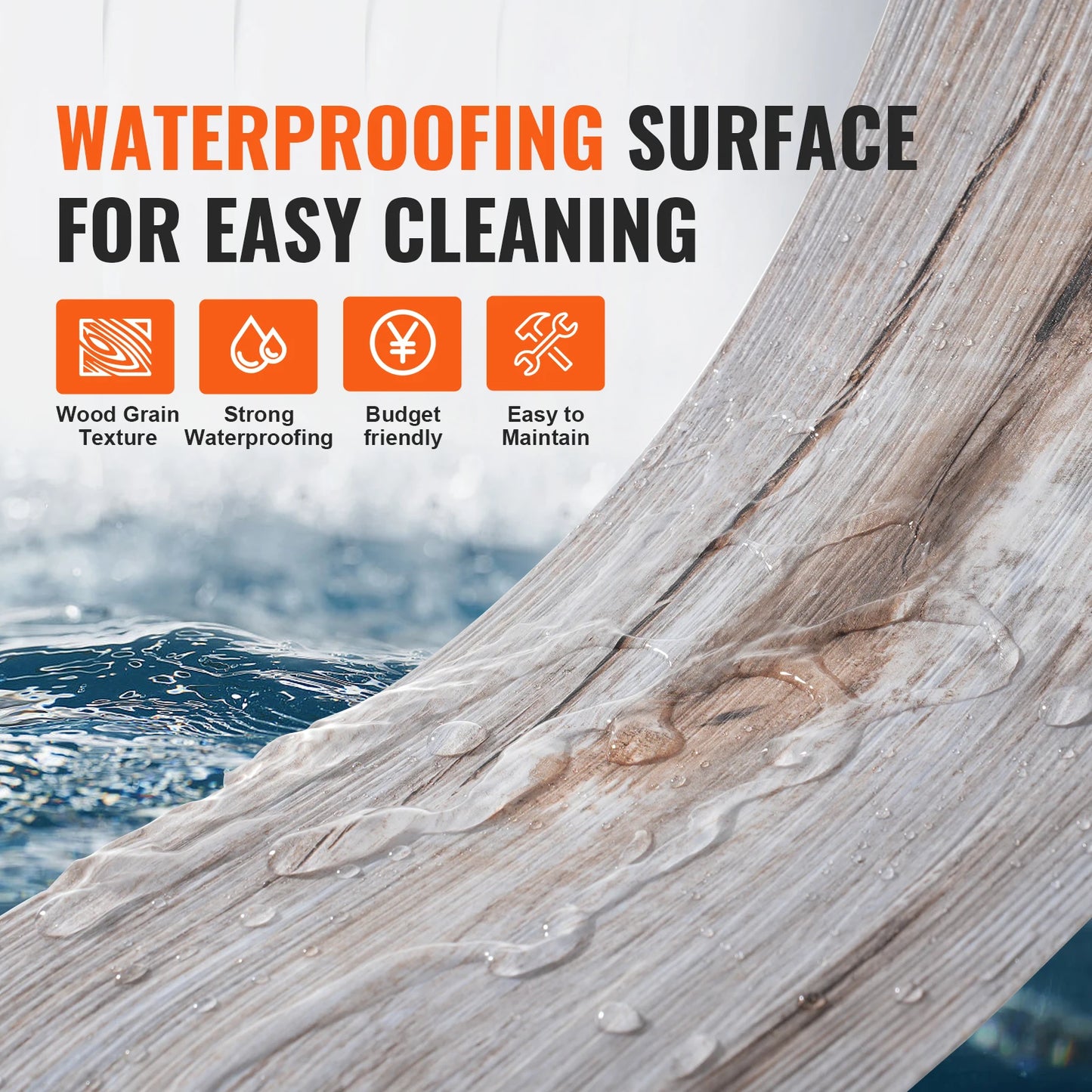 Home DIY Vinyl Floor Tiles Grain  Flooring