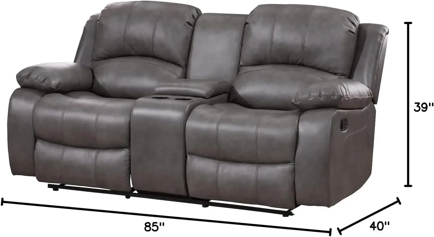 Leather Air Reclining Sofa