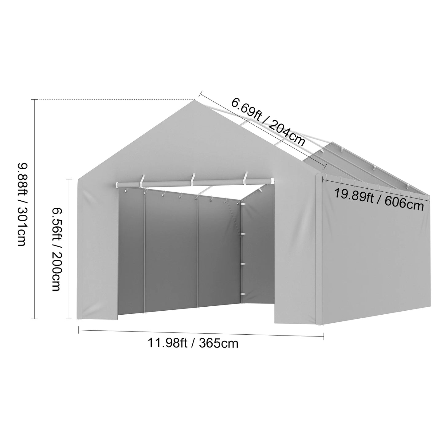 Heavy-Duty Carport Replacement Canopy Cover
