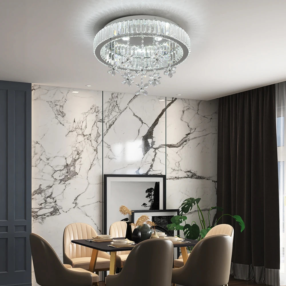 Modern Chandelier Crystal LED Ceiling