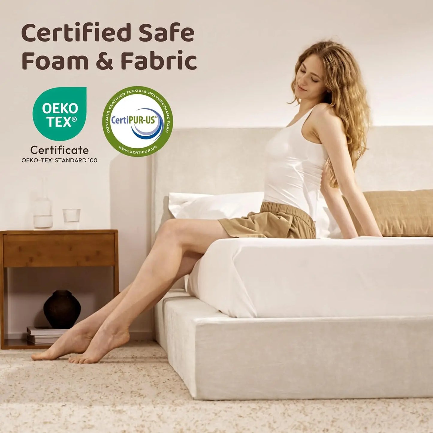 Cloud Upholstered Bed Frame with Headboard