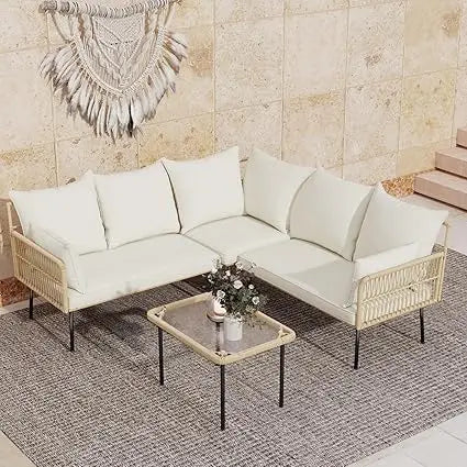 Wicker Outdoor Sectional Furniture Set