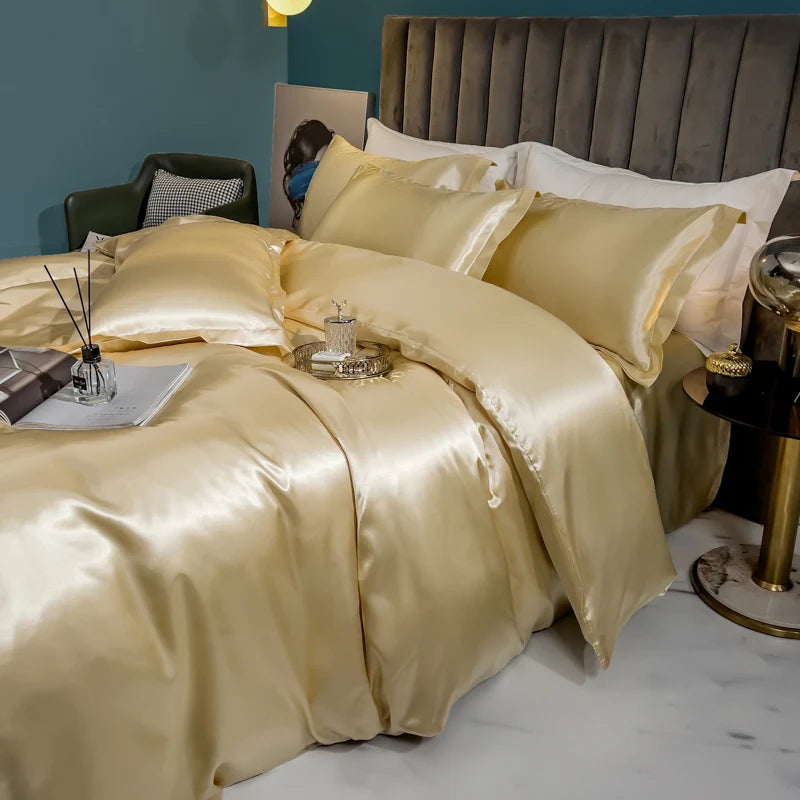 Solid Silk Bedding Set