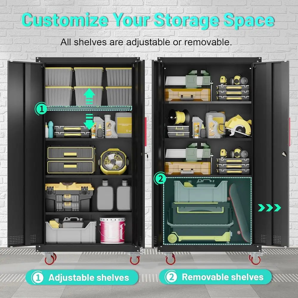 Heavy-Duty Steel Garage Storage Cabinet