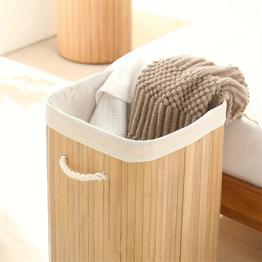Bamboo Foldable Storage Basket