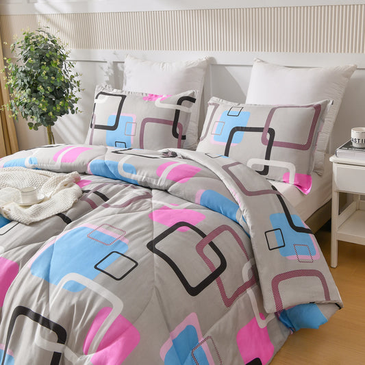 Geometric Pattern Comforter Set For All Seasons