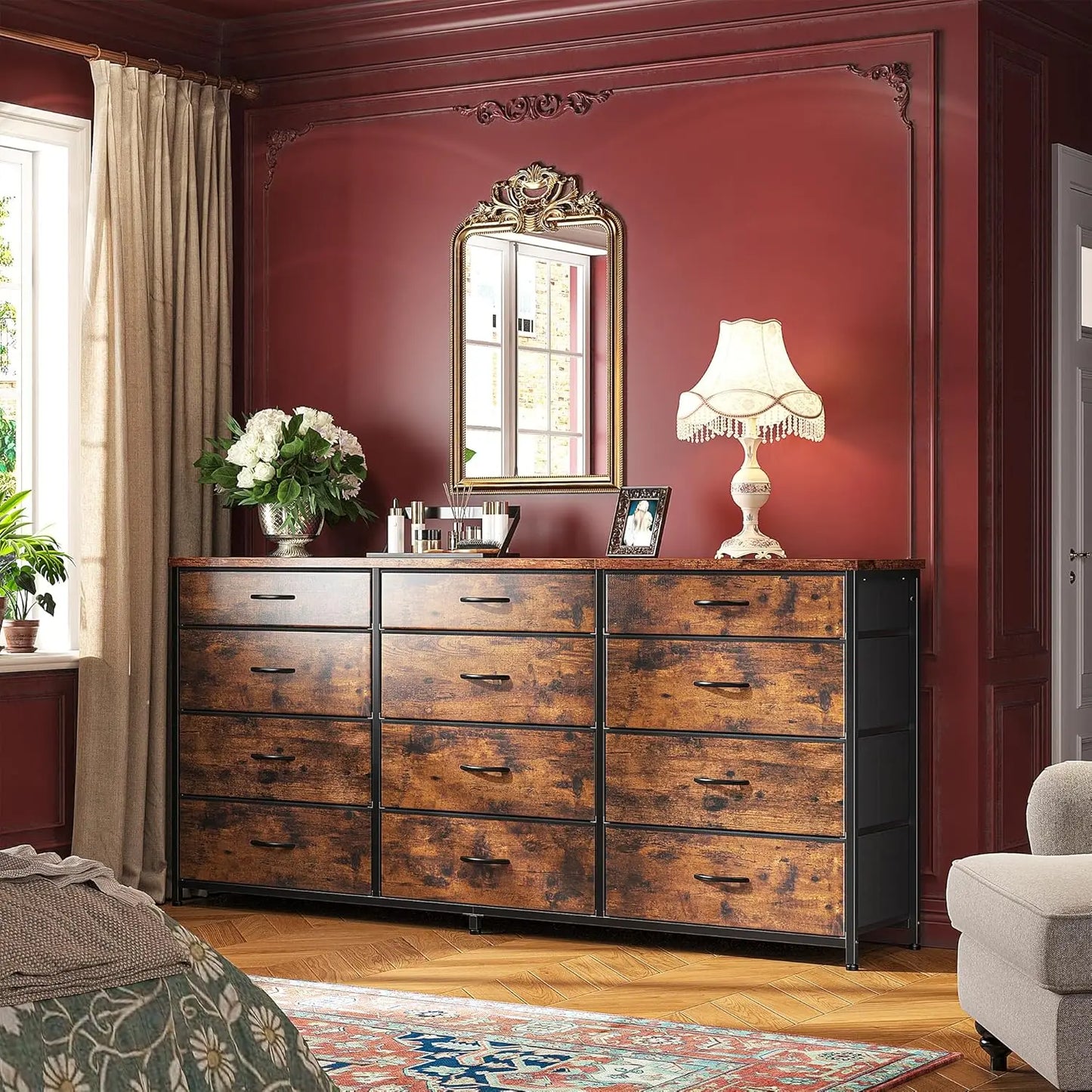 Dresser with Entertainment Center Up To 60" Inch TV