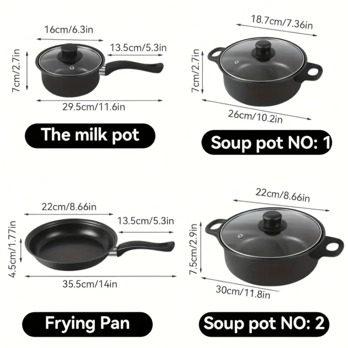 Nonstick Pots and Pans with Utensils Cookware Set