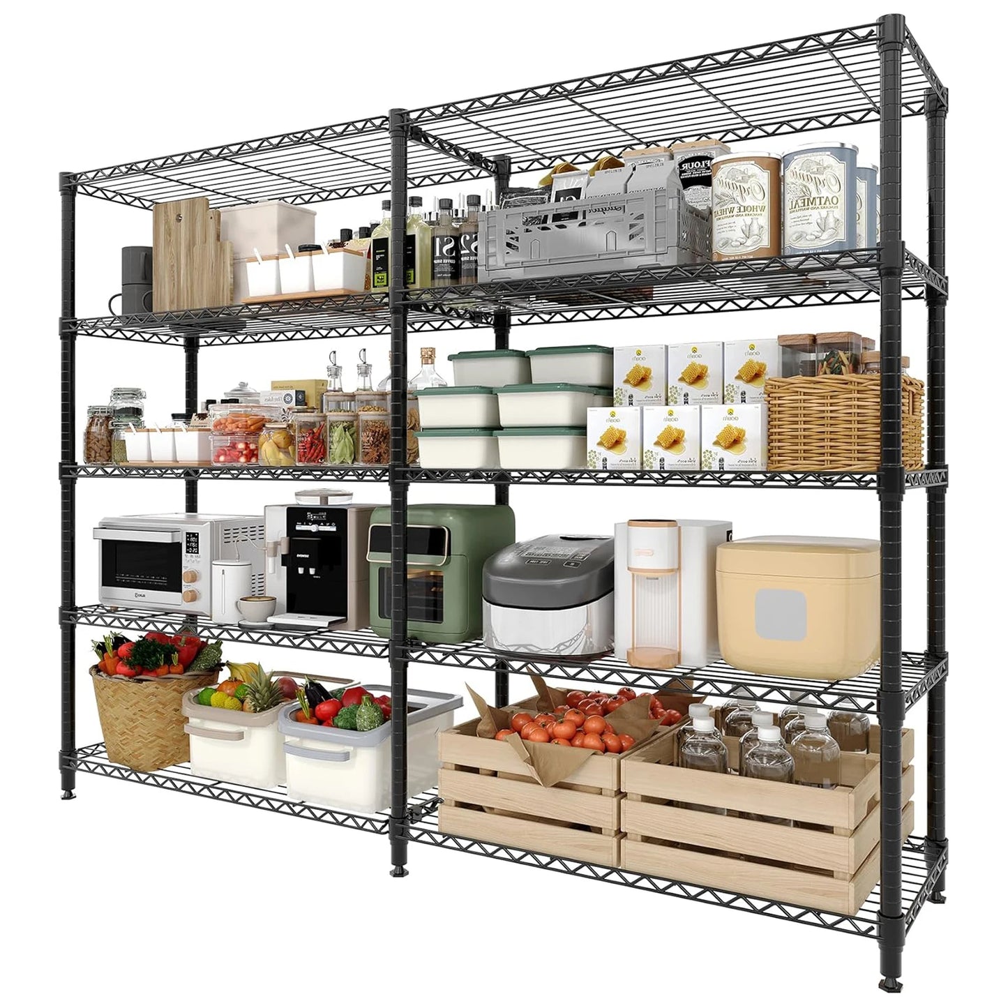 Heavy Duty Metal Shelving Unit Adjustable Organization Shelves