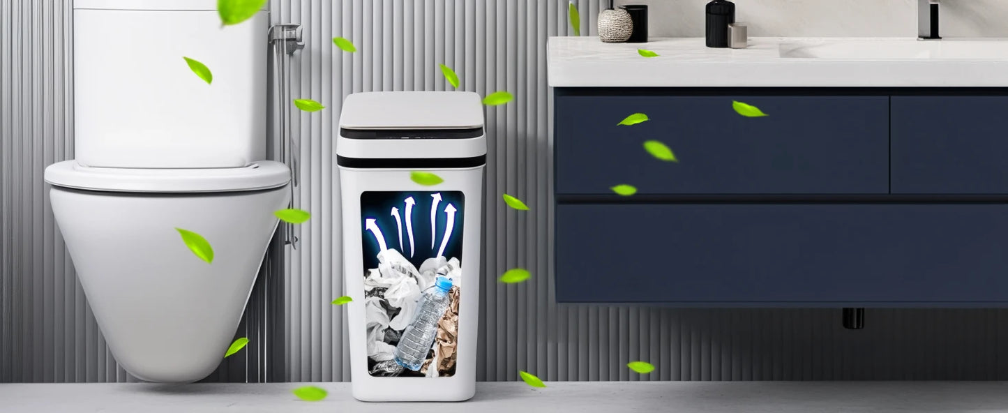 2 Pack 12L Automatic Trash Cans Touch Motion Sensor