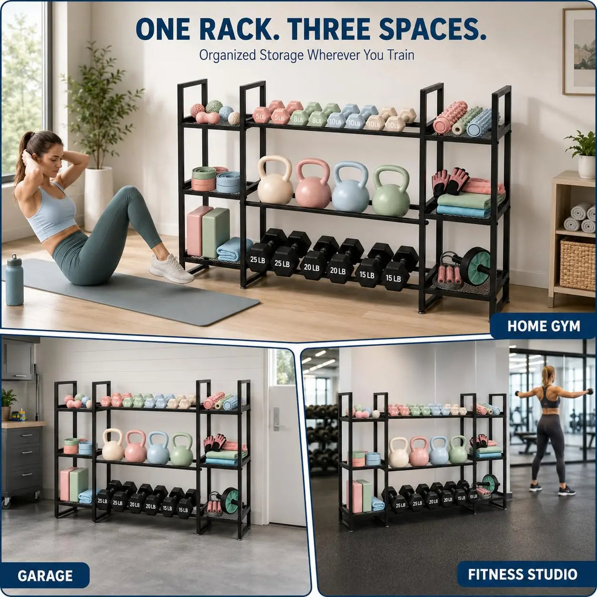 All In One Workout Equipment Storage, Rack Only