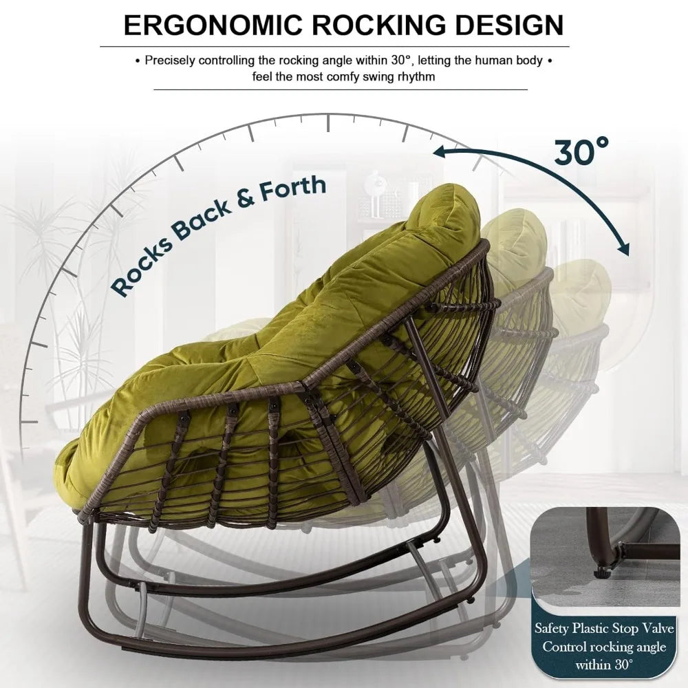 Outdoor Rattan Egg Rocking Chair