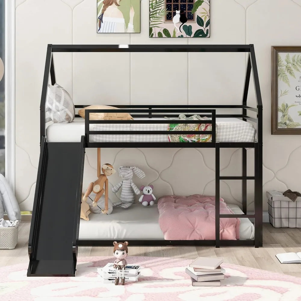 Twin Over Twin Bunk Bed with Slide