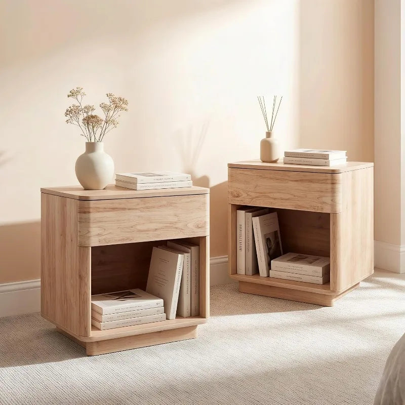 Modern Nightstand with Charging Station