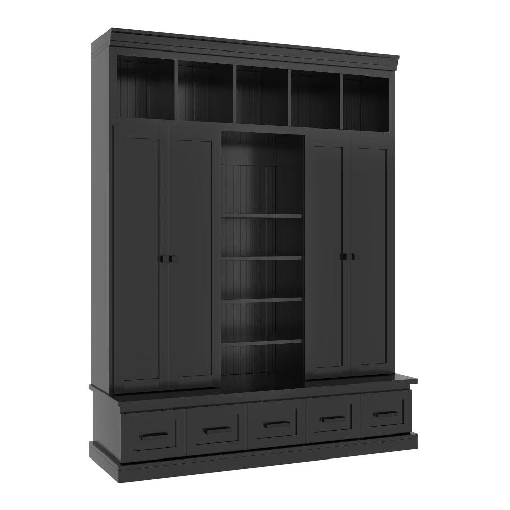 Hall Entryway Storage Organizer Cabinet with Bench