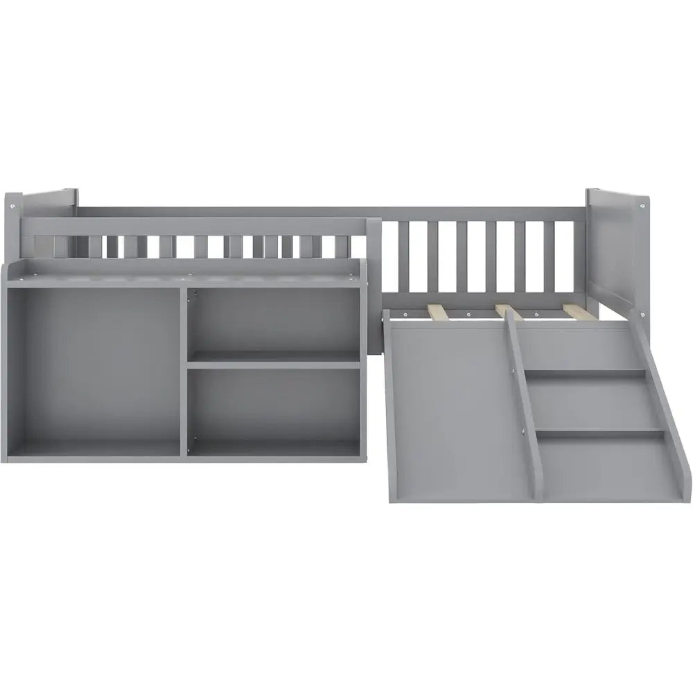 Wooden Bed with Slide