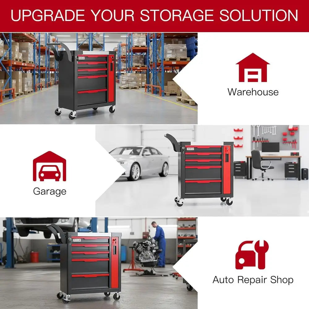 Rolling Tool Chest with Side Cabinet